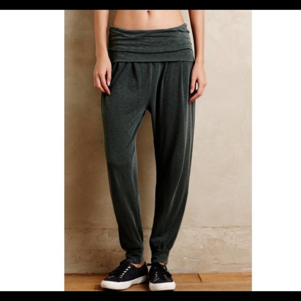 Stateside anthropologie slubbed foldover joggers
